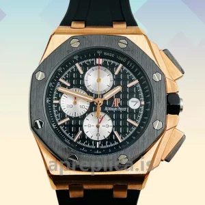 Audemars Piguet Royal Oak Offshore 44mm Men's 26401RO.OO.A002CA.01 Rubber Band Rose Gold-tone