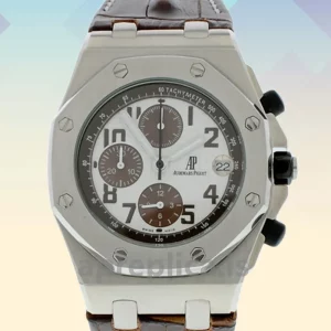 Audemars Piguet Royal Oak Offshore Men's 43mm 26470ST.OO.A801CR.01 Silver-tone Leather Strap