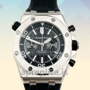 Audemars Piguet Royal Oak Offshore Diver 42mm Men's 26703ST-BK Silver-tone Black Dial