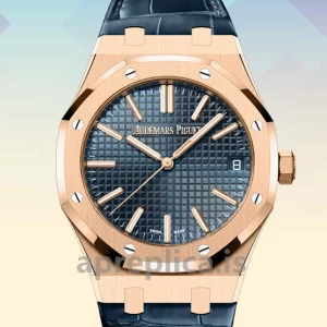 Audemars Piguet Royal Oak 15510OR.OO.D315CR.01 Men's 41mm Blue Dial Rose Gold-tone