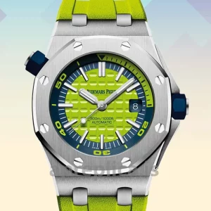 Audemars Piguet Royal Oak Offshore 15710ST.OO.A038CA.01 42mm Men's Silver-tone Green Dial