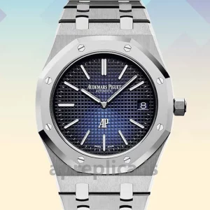 Audemars Piguet Royal Oak 15202IP.OO.1240IP.01 39mm Men's Silver-tone Smoked blue Dial