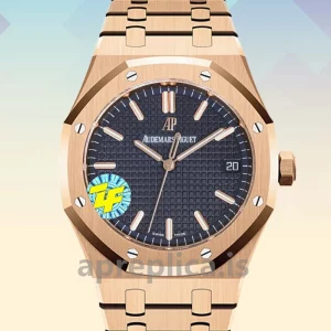 Audemars Piguet Royal Oak 41mm 15500OR.OO.1220OR.01-001 Men's Blue Dial Rose Gold-tone