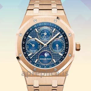 Audemars Piguet Royal Oak 41mm Men's 26574OR.OO.1220OR.03 Rose Gold-tone Blue Dial
