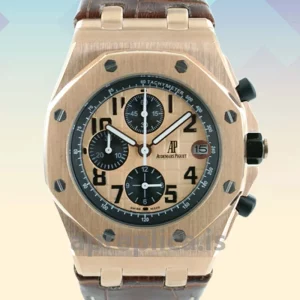 Audemars Piguet Royal Oak Offshore 42mm Men's RoyalOakOffshore010 Rose Gold-tone Champagne Dial
