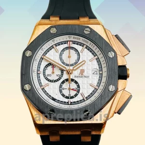 Audemars Piguet Royal Oak Offshore RoyalOakOffshore017 44mm Men's Rose Gold-tone White Dial